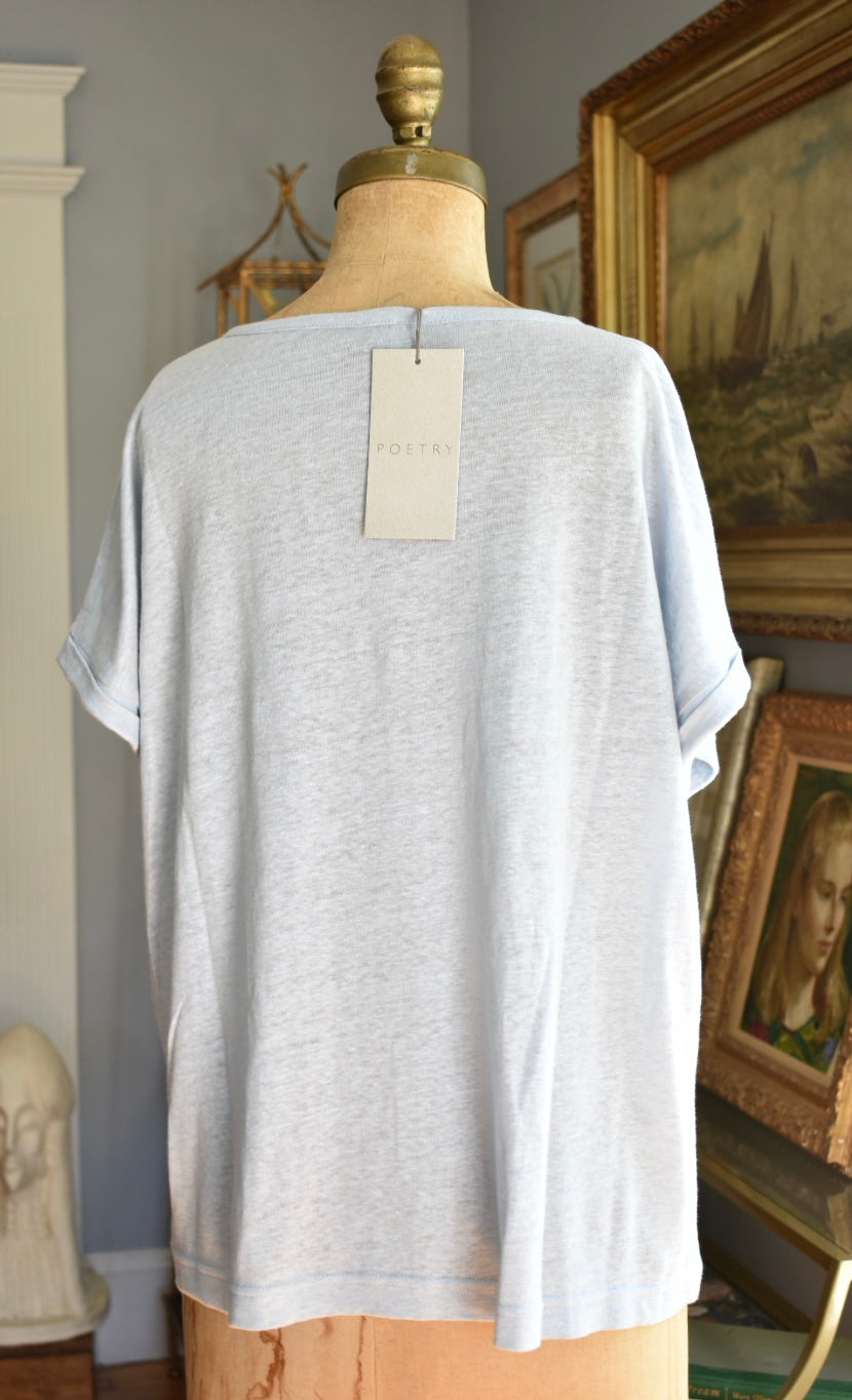 Poetry Linen V-neck Top
