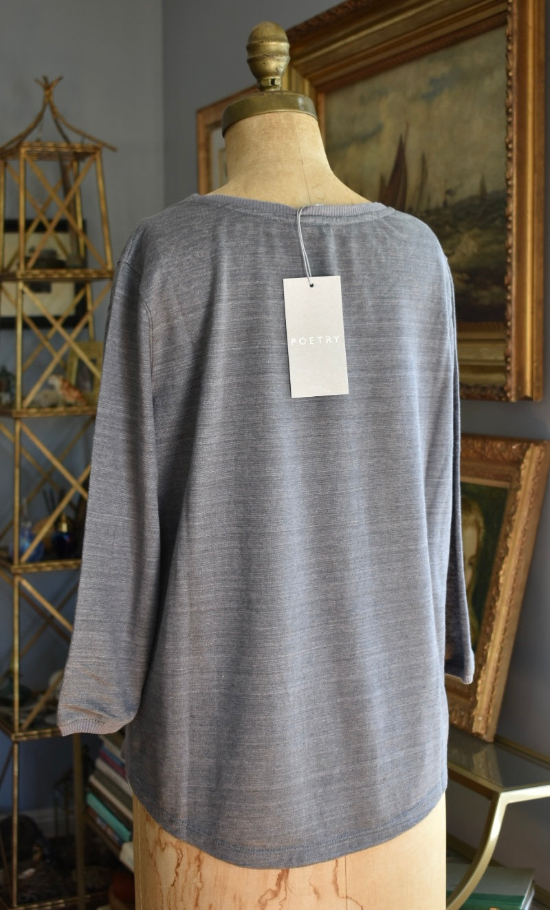 Poetry Round-neck Linen Top