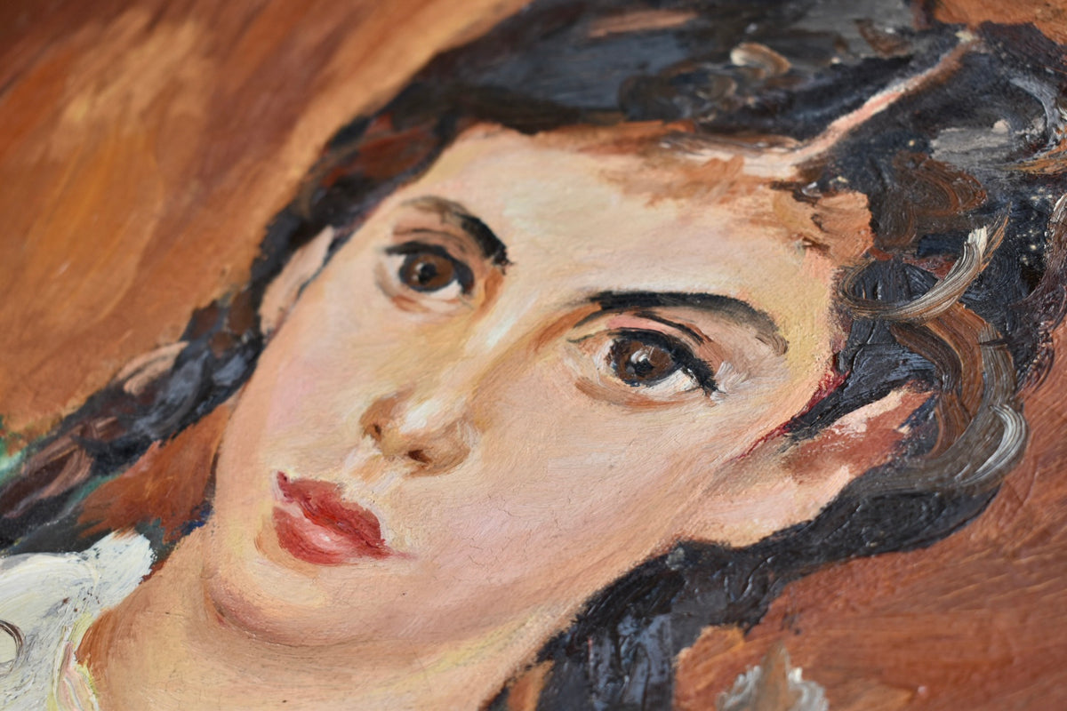 Oil Painting of Young Girl