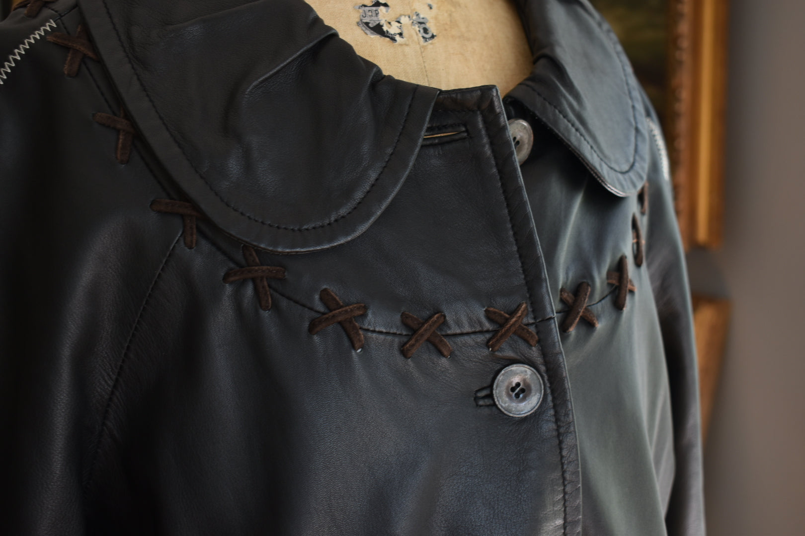 Tasha Polizzi Cropped Leather Swing Jacket