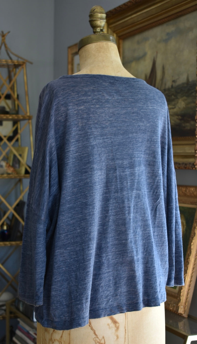 Poetry Linen V-neck Top