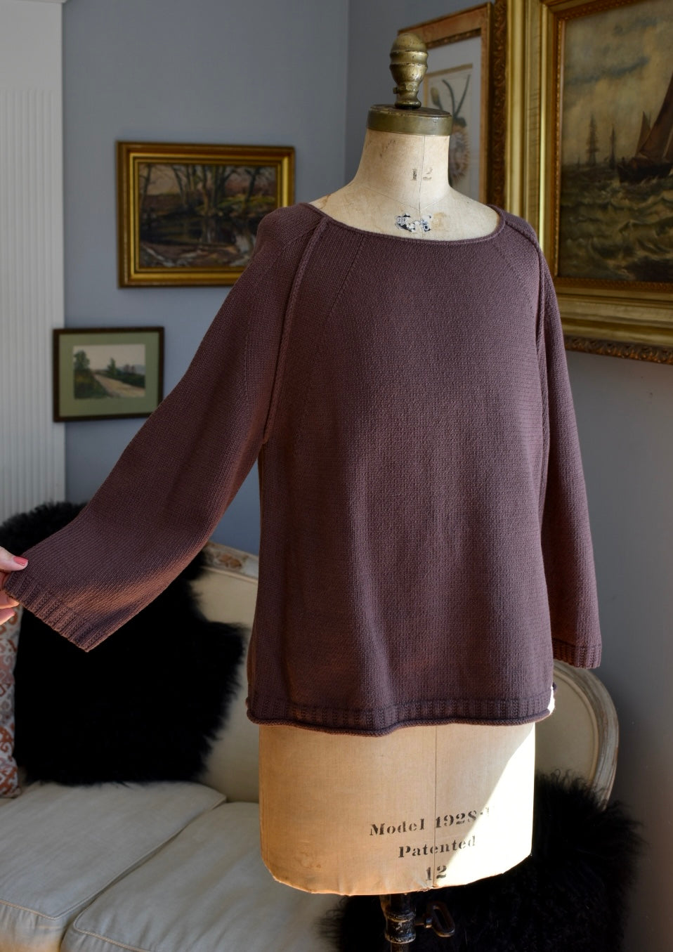 Wrap London Chocolate Cotton Sweater