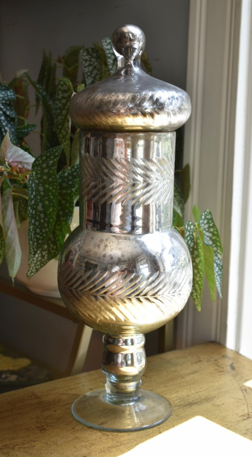 Lidded Mercury Glass