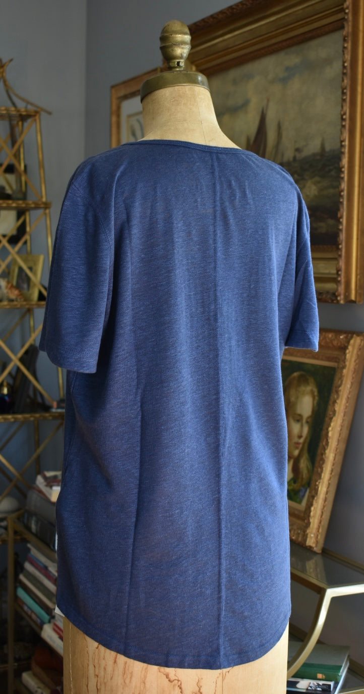 Poetry Linen V-neck Top