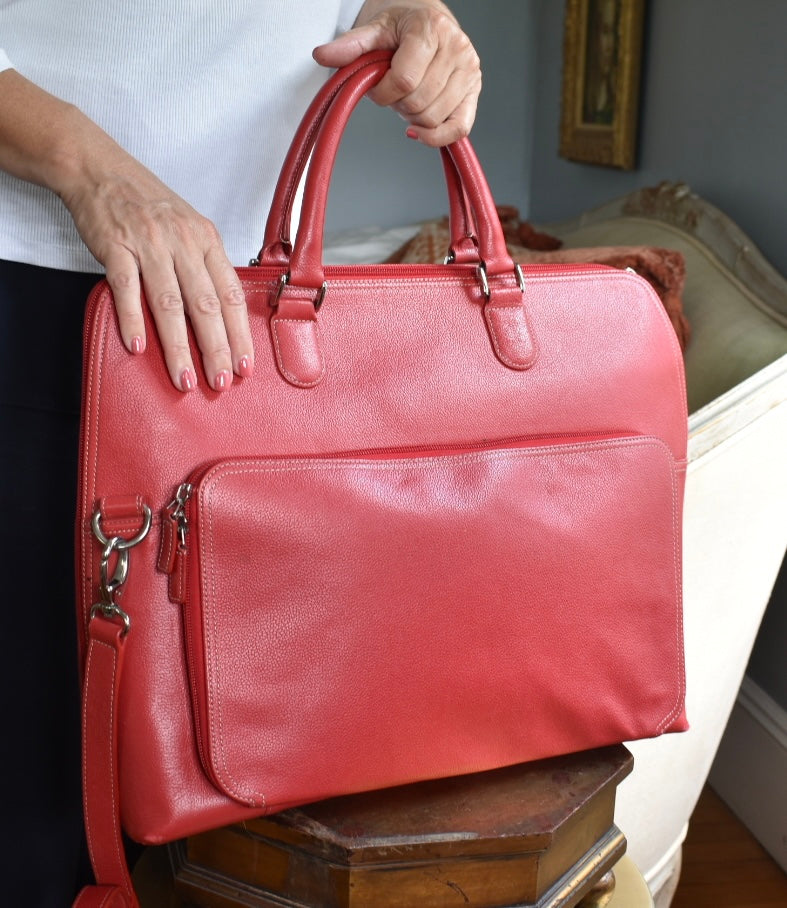 Levenger Red Leather Briefbag