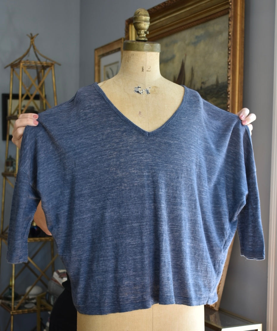Poetry Linen V-neck Top