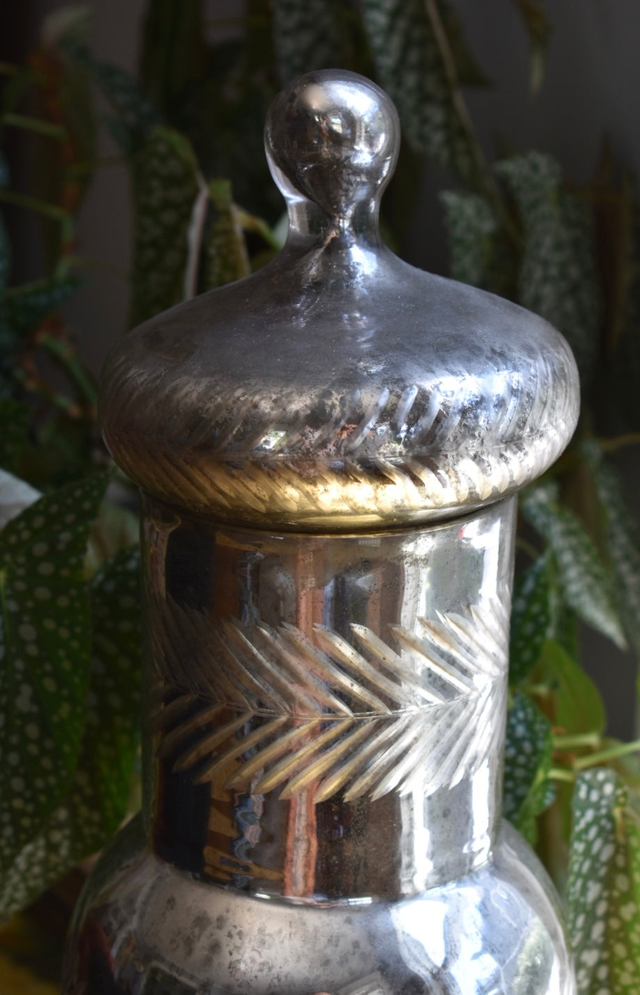 Lidded Mercury Glass