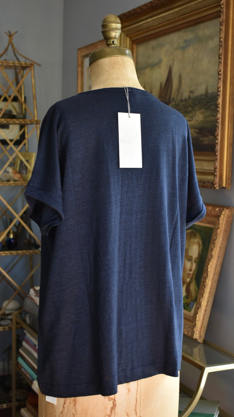 Poetry Notch-neck Linen Top