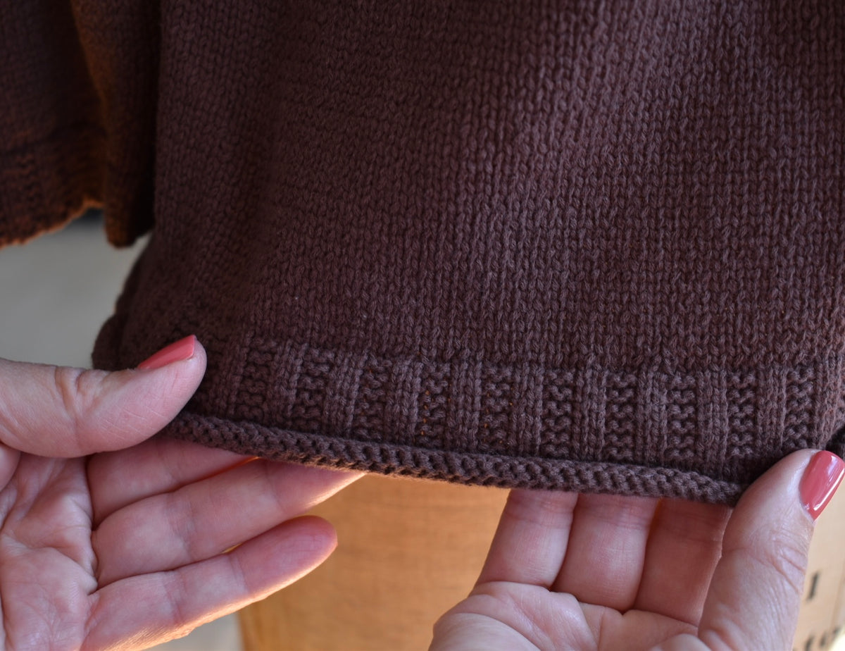 Wrap London Chocolate Cotton Sweater