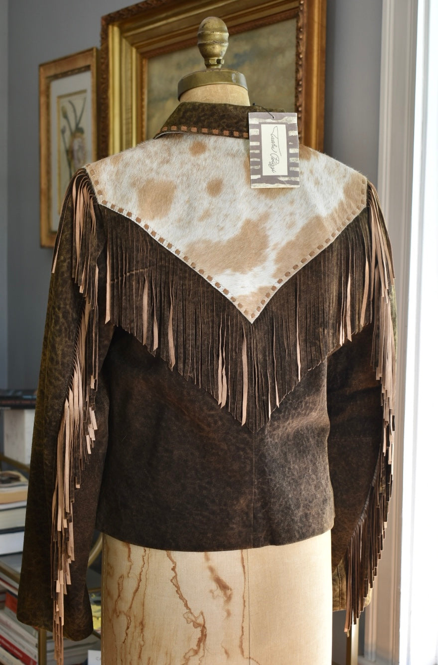 Tasha Polizzi Cropped Suede Jacket