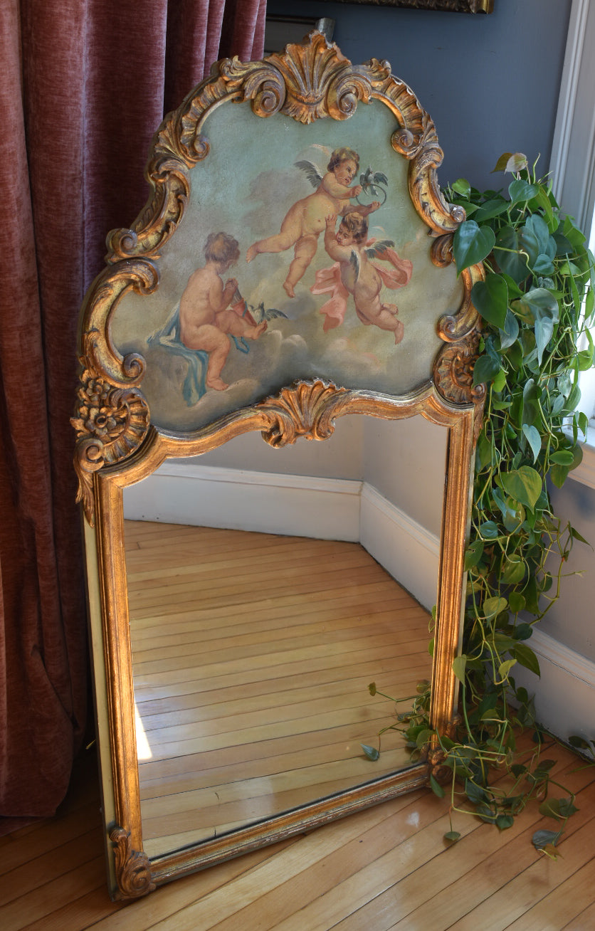 Hollywood Regency Italian Trumeau Mirror