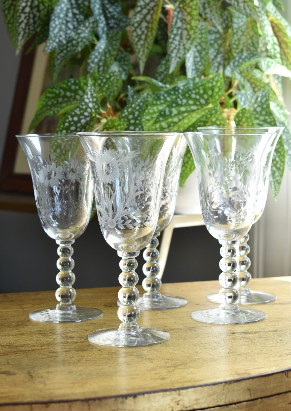 Etched Goblets -  Set of 12