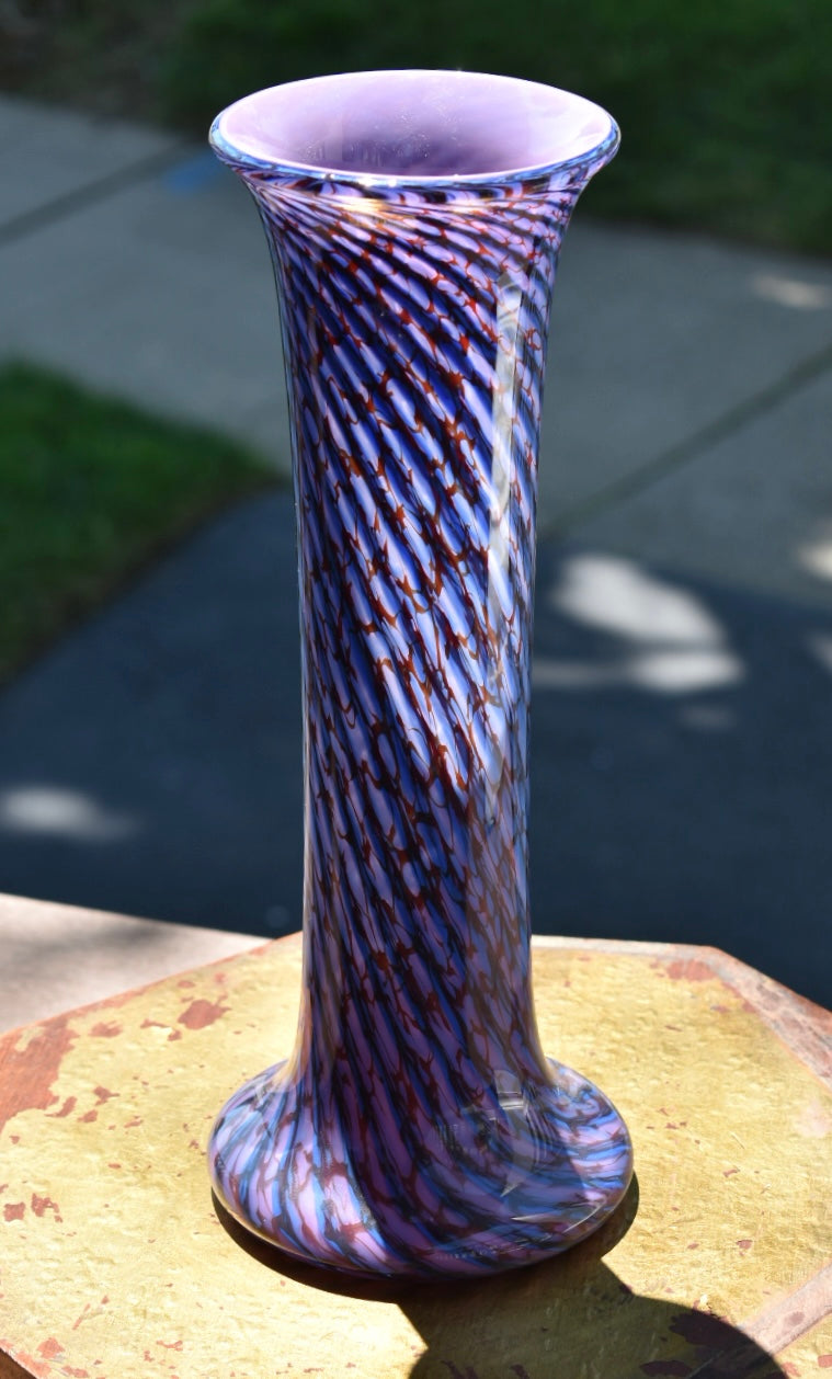 Purple Hand-blown Vase