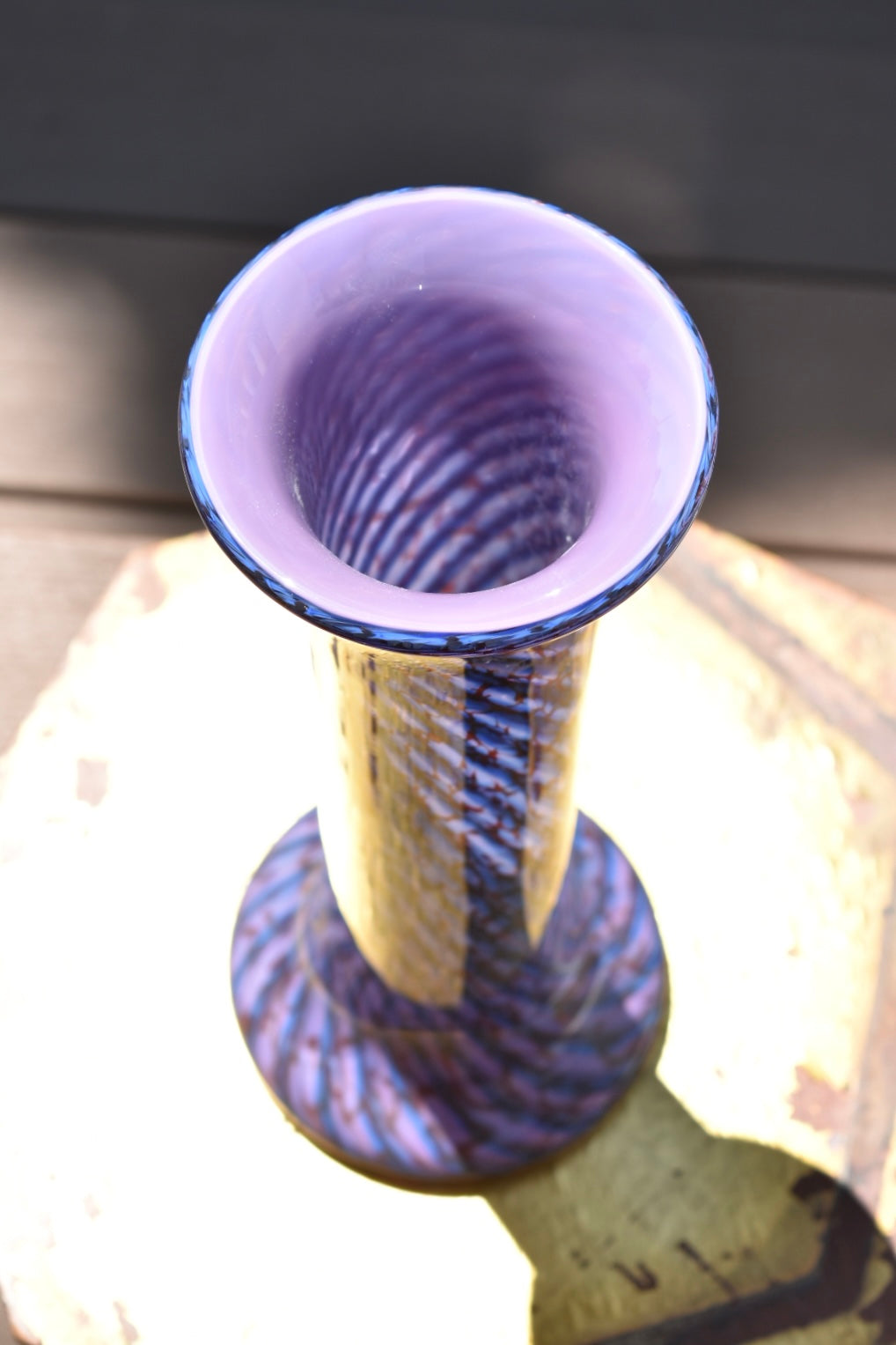 Purple Hand-blown Vase