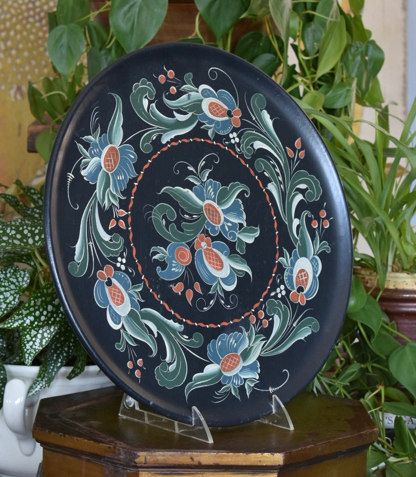 Vintage Wooden Tole Tray