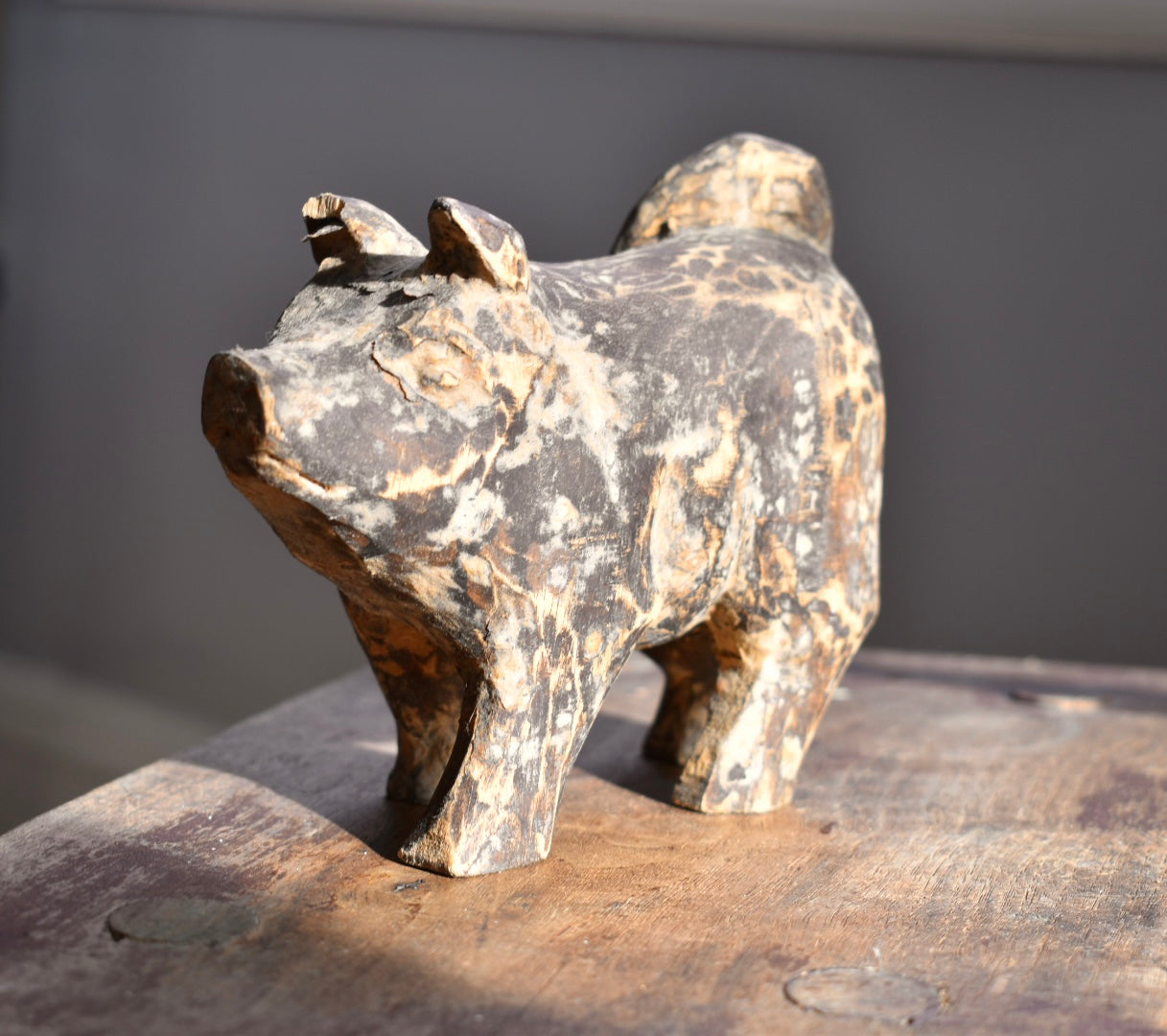 Hand-carved Pig