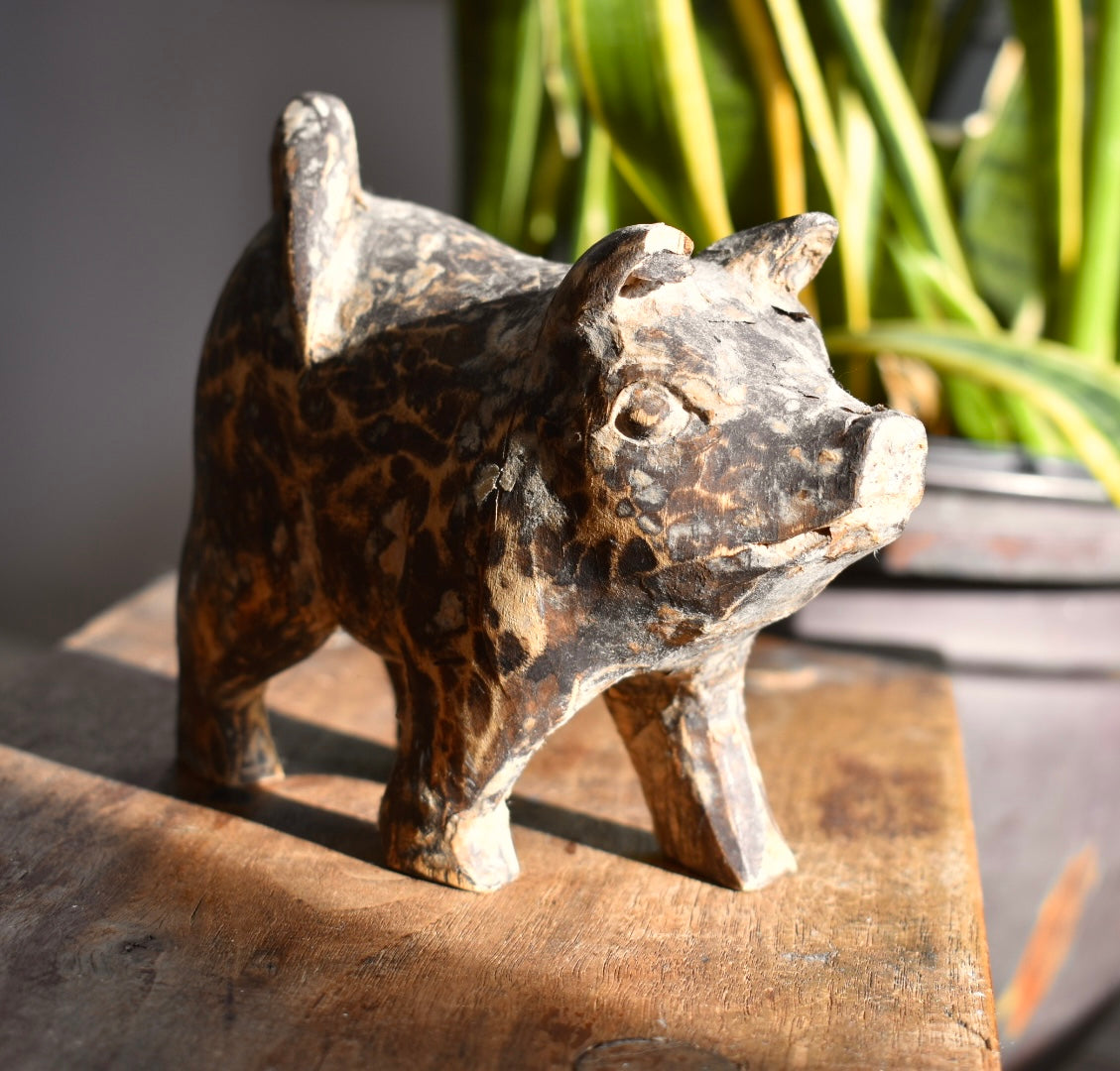 Hand-carved Pig