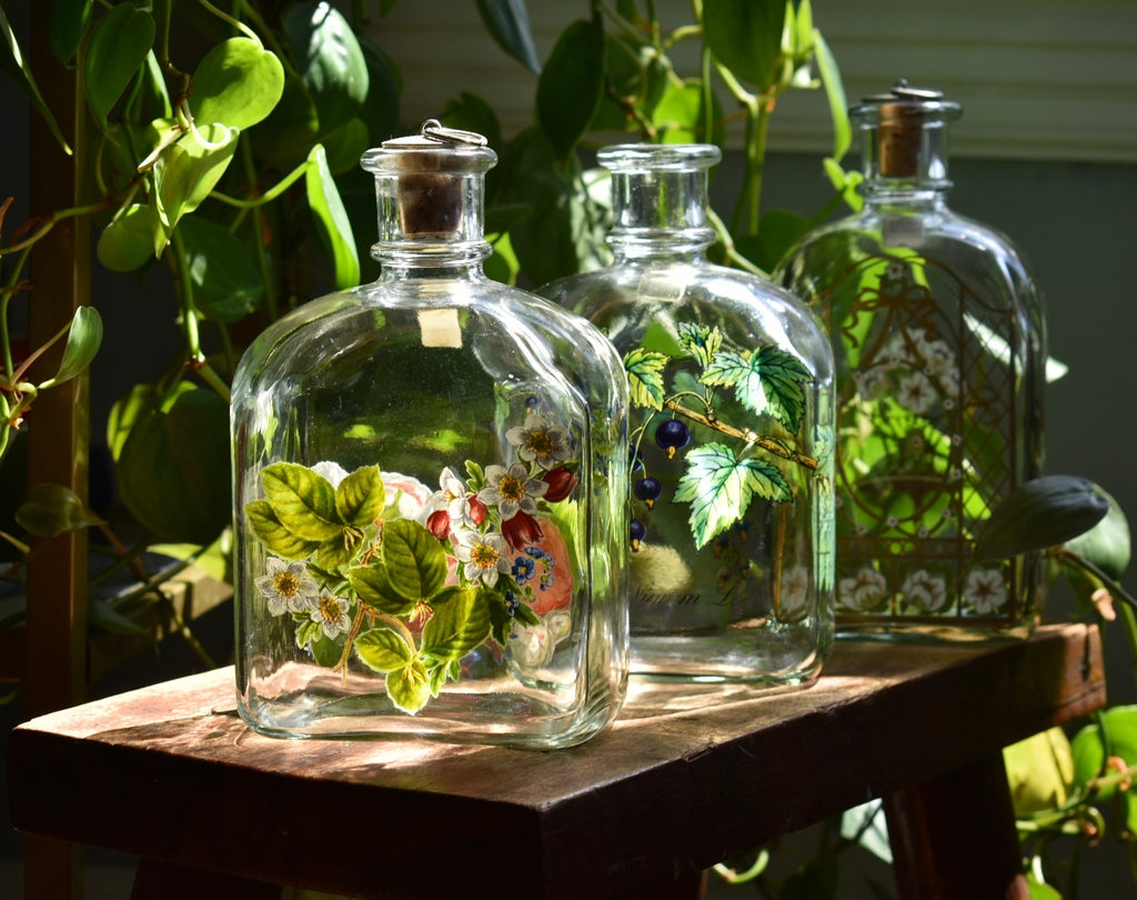 Trio of Holmegaard of Copenhagen Decanters