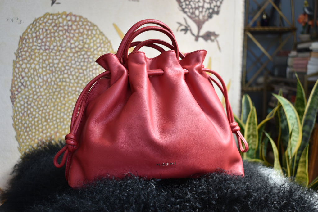 M Gemi Red Leather Bag