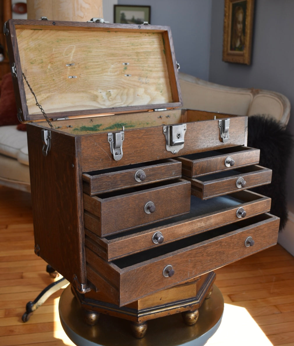 Oak Machinist's Chest
